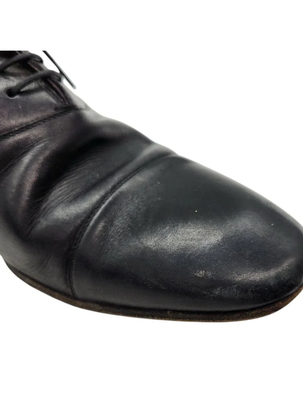 Christian Louboutin Greggo Oxford Lace Up Dress Shoes 40.5 7.5 Flat Calf Leather